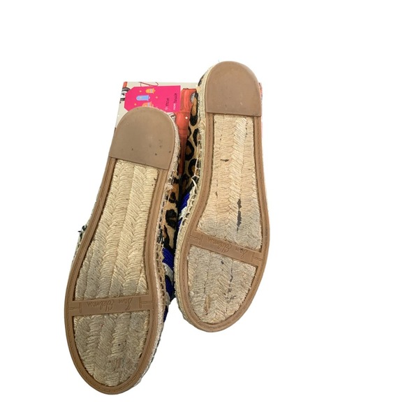 Sam Edelman Multicolor Rainbow Beaded Slip On Espardrille Lida Size 7.5M - Picture 4 of 4